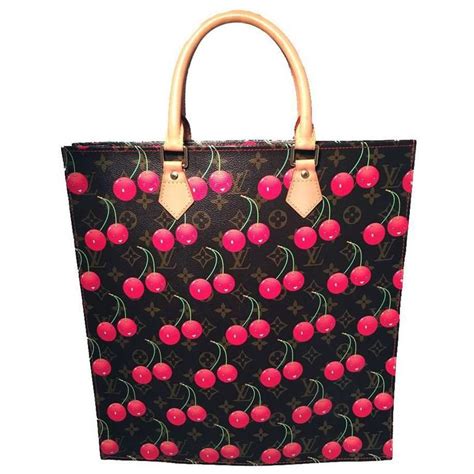 Authentic Louis Vuitton Cerises Sac Plat Bag with cherries